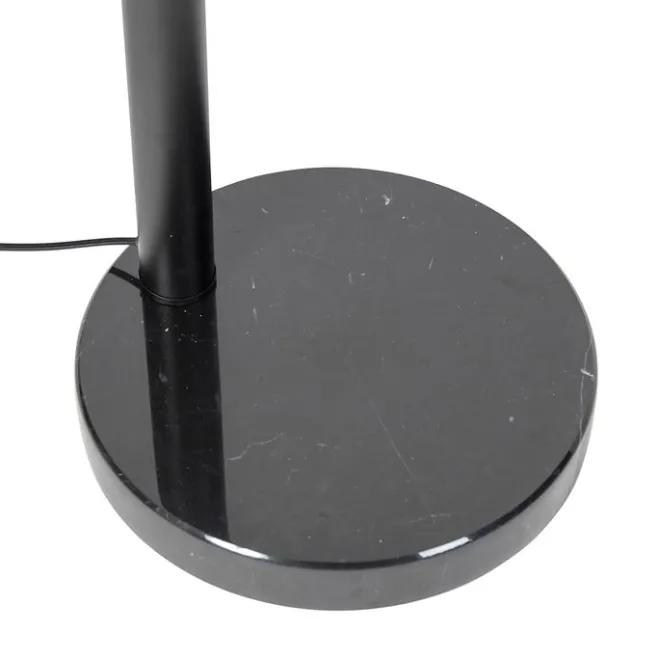 QAZQA Stehlampe Schwarz mit Gold mit Rauchglas 5 Lichter - Zuzanna