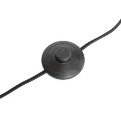 QAZQA Stehlampe Schwarz mit Gold mit Rauchglas 5 Lichter - Zuzanna