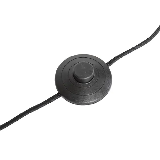 QAZQA Stehlampe Schwarz mit Gold mit Rauchglas 5 Lichter - Zuzanna