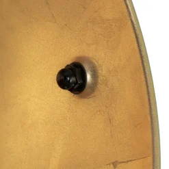 QAZQA Stehlampe schwarz mit goldenem 42 cm verstellbarem Stativ - Magnax