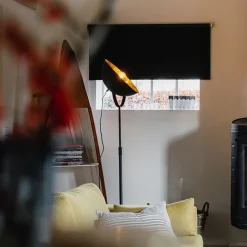 QAZQA Stehlampe schwarz mit Gold 35 cm verstellbar - Magnax