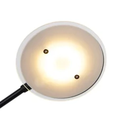 QAZQA Stehlampe schwarz mit Lesearm inkl. LED und USB-Anschluss - Sevilla