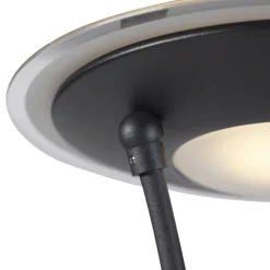 QAZQA Stehlampe schwarz mit Lesearm inkl. LED und USB-Anschluss - Sevilla