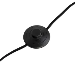 QAZQA Stehlampe schwarz mit Schirm hellbraun 50 cm - Simplo