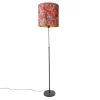 QAZQA Stehlampe schwarz Schatten Pfau Design rot 40 cm - Parte