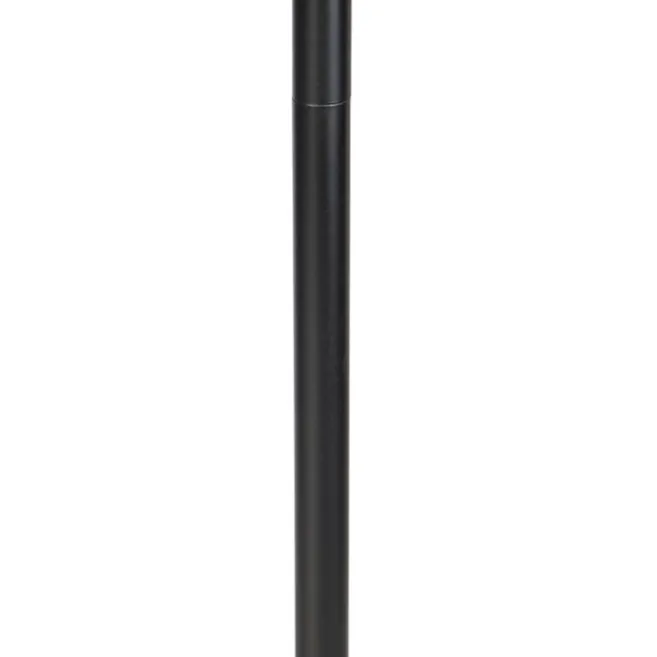 QAZQA Stehlampe schwarz Schatten Pfau Design rot 40 cm - Simplo