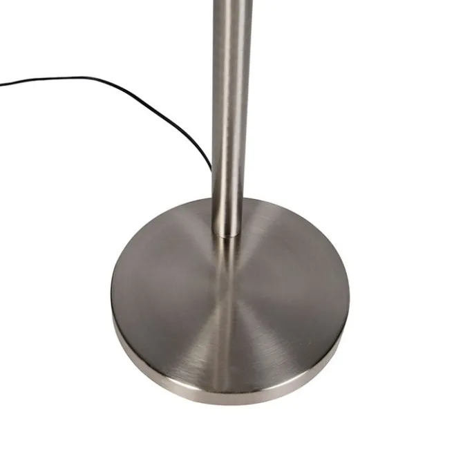 QAZQA Stehlampe Stahl inkl. LED mit Touch-Dimmer - Sixties Trento