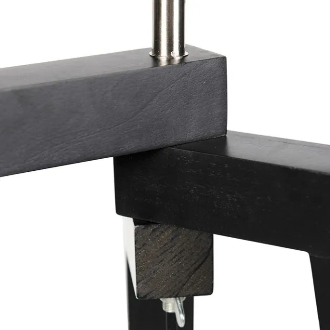 QAZQA Stehlampe Stativ schwarz mit grünem Schirm und Gold 50 cm - Puros