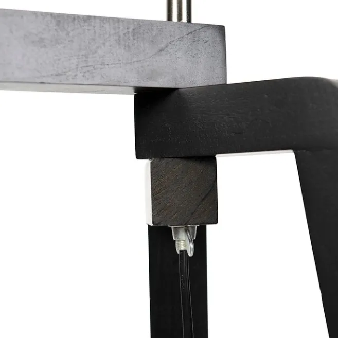 QAZQA Stehlampe Stativ schwarz mit grünem Schirm und Gold 50 cm - Puros