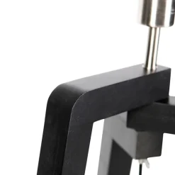 QAZQA Stehlampe Stativ schwarz mit gelbem Schirm und Gold 50 cm - Puros