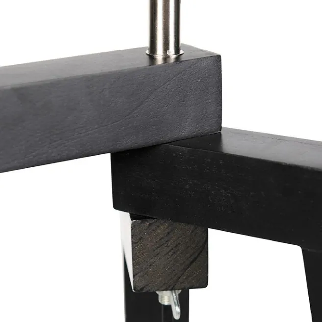 QAZQA Stehlampe Stativ schwarz mit rosa Schirm und Gold 50 cm - Puros