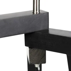 QAZQA Stehlampe Stativ schwarz mit blauem Schirm und Gold 50 cm - Puros