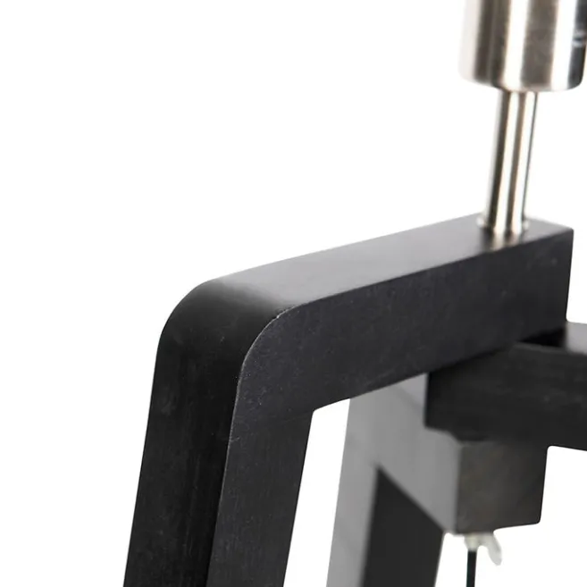 QAZQA Stehlampe Stativ schwarz mit rotem Schirm und Gold 50 cm Puros