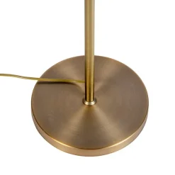 QAZQA Stehlampe verstellbar bronze mit Schirm hellgrau 50 cm - Parte