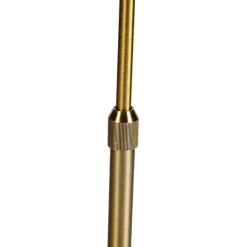 QAZQA Stehlampe verstellbar bronze mit Schirm hellgrau 50 cm - Parte