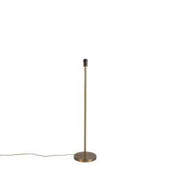 QAZQA Stehlampe verstellbar bronze mit Schirm hellgrau 50 cm - Parte