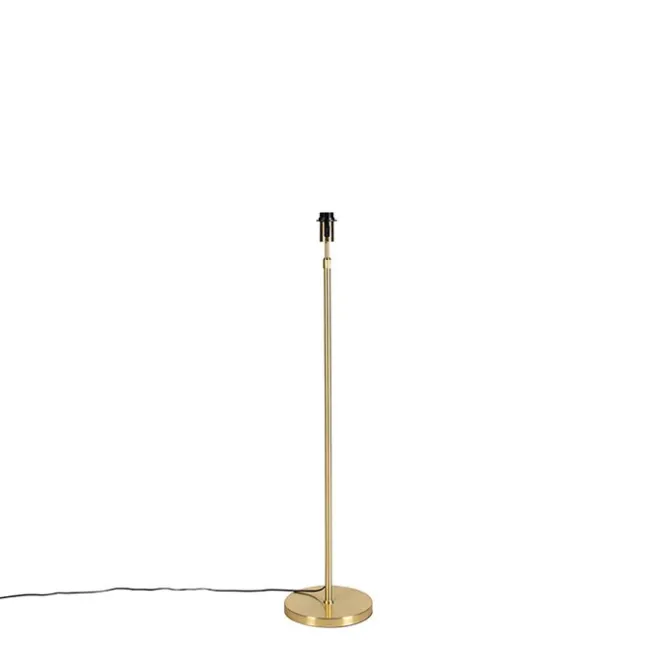 QAZQA Stehlampe verstellbar gold mit Schirm weiß 50 cm - Parte