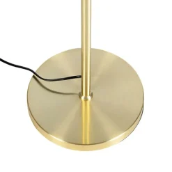 QAZQA Stehlampe verstellbar gold mit Schirm hellbraun 50 cm - Parte