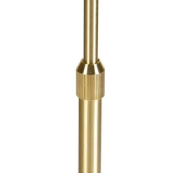 QAZQA Stehlampe verstellbar gold mit Schirm hellbraun 50 cm - Parte