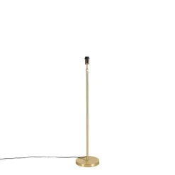 QAZQA Stehlampe verstellbar gold mit Schirm hellbraun 50 cm - Parte