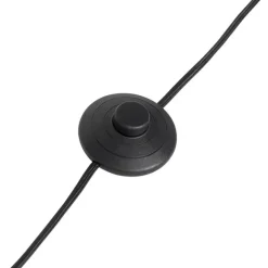 QAZQA Stehleuchte aus Bronze mit weißem Faltenschirm und verstellbarem Arm – Ladas Deluxe