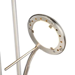 QAZQA Stehleuchte aus Stahl mit Leseleuchte inkl. LED und Dimmer - Diva 2