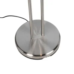 QAZQA Stehleuchte aus Stahl mit Leseleuchte inkl. LED und Dimmer - Diva 2