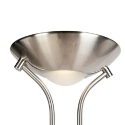 QAZQA Stehleuchte aus Stahl mit Leseleuchte inkl. LED und Dimmer - Diva 2