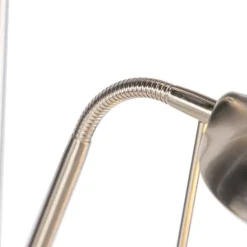 QAZQA Stehleuchte aus Stahl mit Leseleuchte inkl. LED und Dimmer - Diva 2