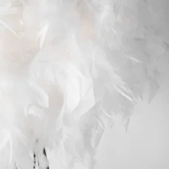 QAZQA Stehleuchte im Landhausstil Stahl mit Weiß - Feather