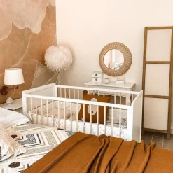 QAZQA Stehleuchte im Landhausstil Stahl mit Weiß - Feather