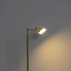 QAZQA Stehleuchte Messing inkl. LED mit Touchdimmer - Notia