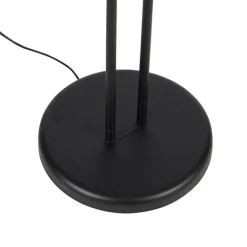 QAZQA Stehleuchte schwarz inkl. LED und Dimmer mit Leselampe dim to warm - Empoli