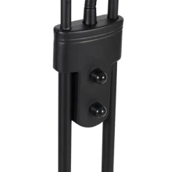 QAZQA Stehleuchte schwarz inkl. LED und Dimmer mit Leselampe dim to warm - Empoli
