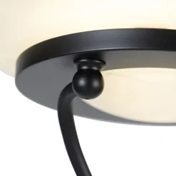 QAZQA Stehleuchte schwarz inkl. LED und Dimmer mit Leselampe dim to warm - Empoli