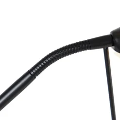 QAZQA Stehleuchte schwarz inkl. LED und Dimmer mit Leselampe dim to warm - Empoli