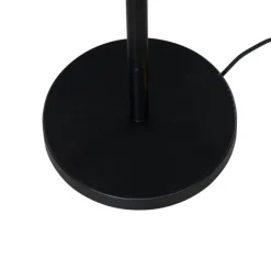 QAZQA Stehleuchte Schwarz mit Grünem Samt-Schirm 40cm - Simplo