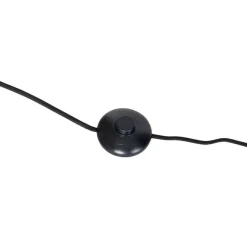 QAZQA Stehleuchte schwarz mit Gold und Rauchglas inkl. PUCC - Zuzanna