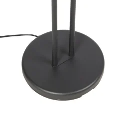 QAZQA Stehleuchte schwarz mit Leseleuchte inkl. LED und Dimmer - Diva 2