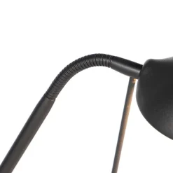 QAZQA Stehleuchte schwarz mit Leseleuchte inkl. LED und Dimmer - Diva 2