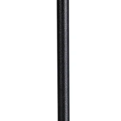 QAZQA Stehleuchte schwarz mit schwarzem Schirm 35 cm verstellbar - Parte
