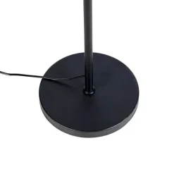 QAZQA Stehleuchte schwarz mit schwarzem Schirm 35 cm verstellbar - Parte