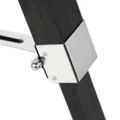 QAZQA Stehleuchte schwarz mit taupe Leinenschirm 45 cm - Tripod