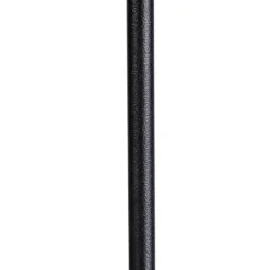 QAZQA Stehleuchte schwarz mit Veloursschirm Blüten 35 cm - Parte