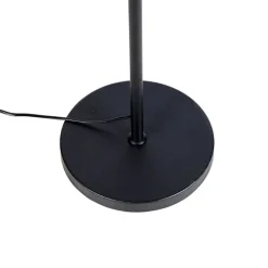 QAZQA Stehleuchte schwarz mit Veloursschirm blau mit Gold 35 cm - Parte