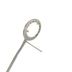 QAZQA Stehleuchte Stahl mit Leselampe inkl. LED und Dimmer - Diva