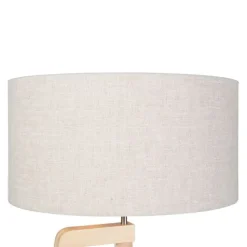 QAZQA Stehleuchte Stativholz mit Pfefferschirm 50 cm - Puros