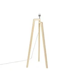 QAZQA Stehleuchte Stativholz ohne Schirm - Puros
