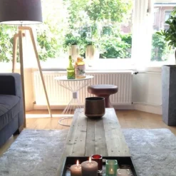 QAZQA Stehleuchte Stativholz ohne Schirm - Puros