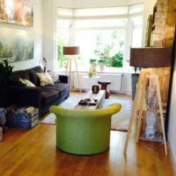 QAZQA Stehleuchte Stativholz ohne Schirm - Puros